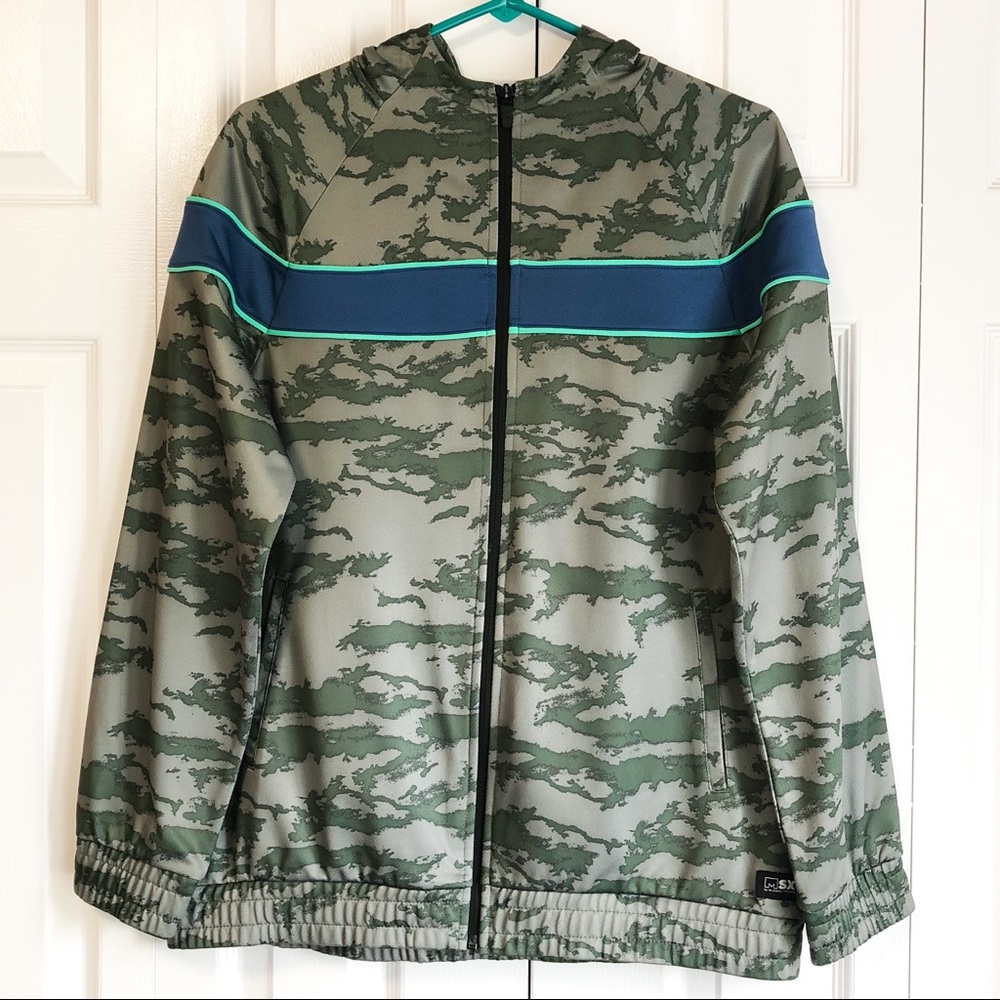 New MSX by Michael Strahan Boys' Green Camo Long Sleeve Hoodie XL